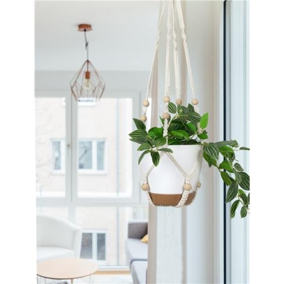 Hanging Planters with Macrame Plant Hangers for Indoor Outdoor Plants 3 Set - Picture 2 of 7